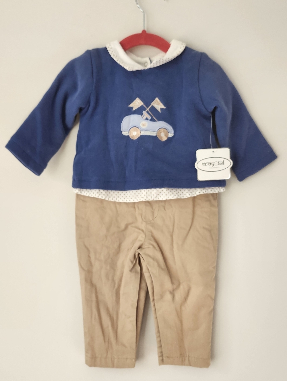 Baby Boy Racecar Romper Mayoral  4-6 Months